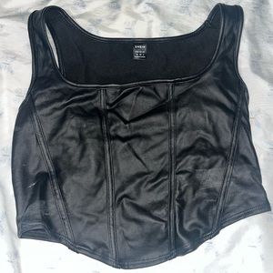 Blank leather tank top